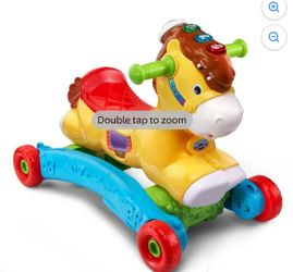 Kids ride on horse or pony