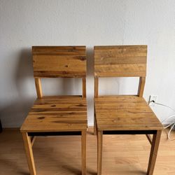 2 Wood Chairs