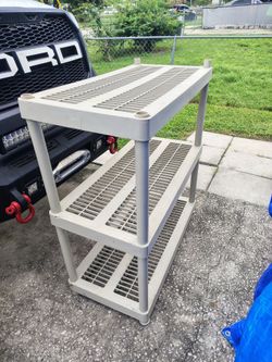 3-Tier Plastic Storage Shelving Unit