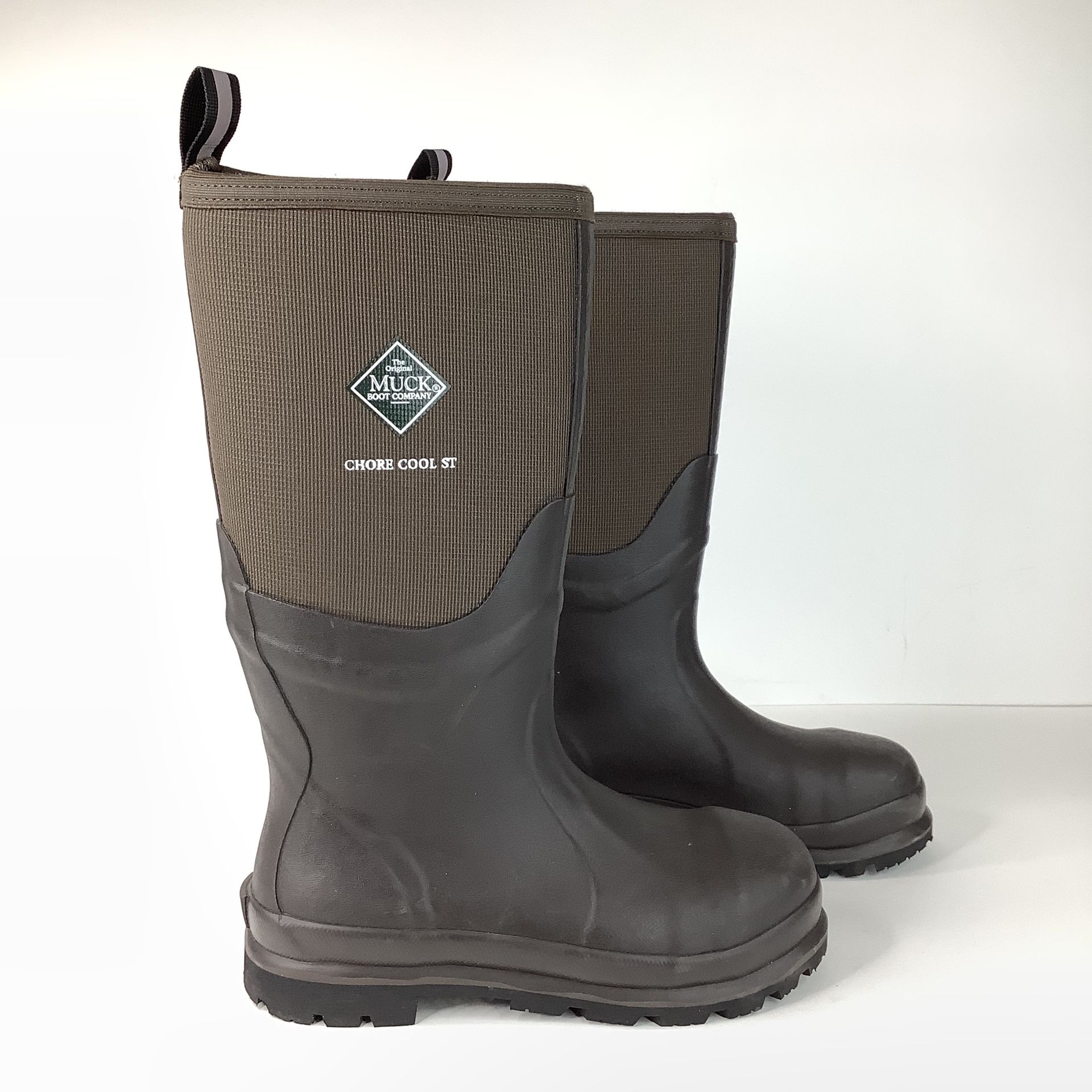 New* The Original Muck Boot Company Men’s Chore Cool Steel Toe Tall Boot Size 8