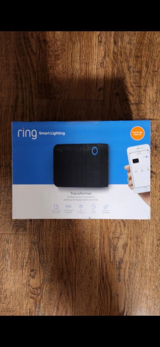 Brand New Ring Smart Lighting - Low Voltage Lighting Transformer (12-15V, 200W), black (Bridge required)