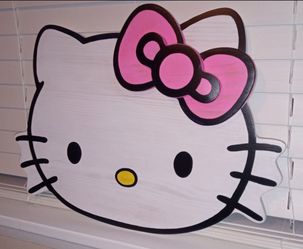 🎀 Custom Built Wood Hello Kitty Decor 🎀