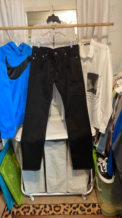 Black Slim Straight Denim Jeans size 32W34L