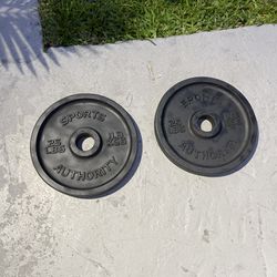 Pair Of 25lb Olympic Weights Total 50lbs