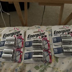 Batteries Lot Energizer 123 Lithium Six 2 Packs