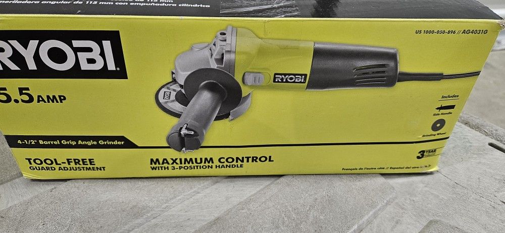 Ryobi like new 4-1/2" Angle Grinder