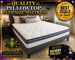 LIKE NEW Full Size Memory Foam Hybrid Mattress – Model Home Staging