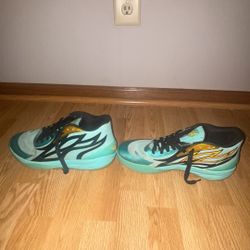 lamelo ball puma  MB.02 aqua black size 9.5 in men’s 