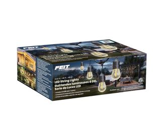 Feit 48' LED String Light Set, Black, 1-pack