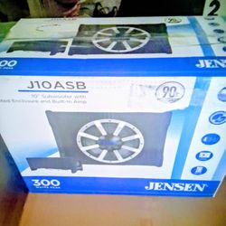 Jensen 10" Sub Woofer With Built In Amplifier Brand New In The Box 