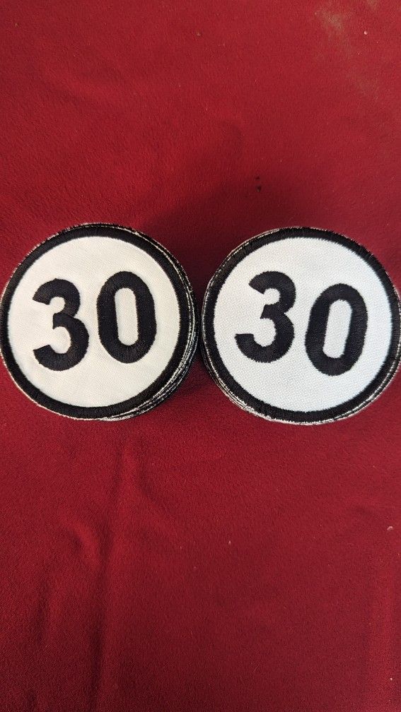 Numero 30 Iron On Patch 10 Pcs $40