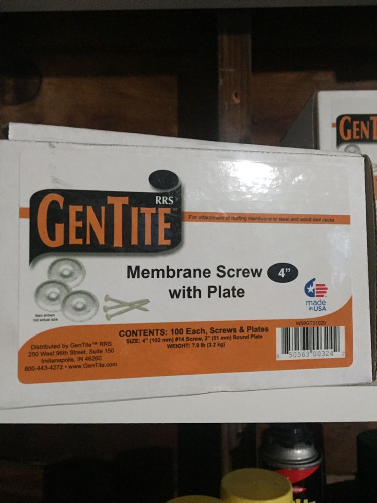 membrane screws with plate 4””