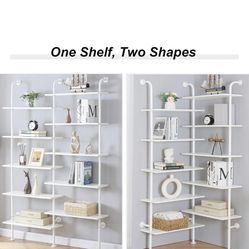 10 Tier Bookshelf/ L Shaped Or Straight Against Wall