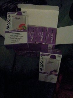 Max air 5000 flavors summer fruit(4) black sukura(2). Asking $15 each