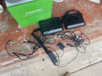 Portable DVD Players with Cables – Set of 2