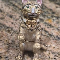 Cat Kitty Trinket Box Figurine