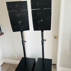 PRORECK Club 3000 12-Inch 4000w DJ Powered PA Speaker System Combo Set with Bluetooth USB Drive Read Function SD Card Remote Control,Two subwoofers an