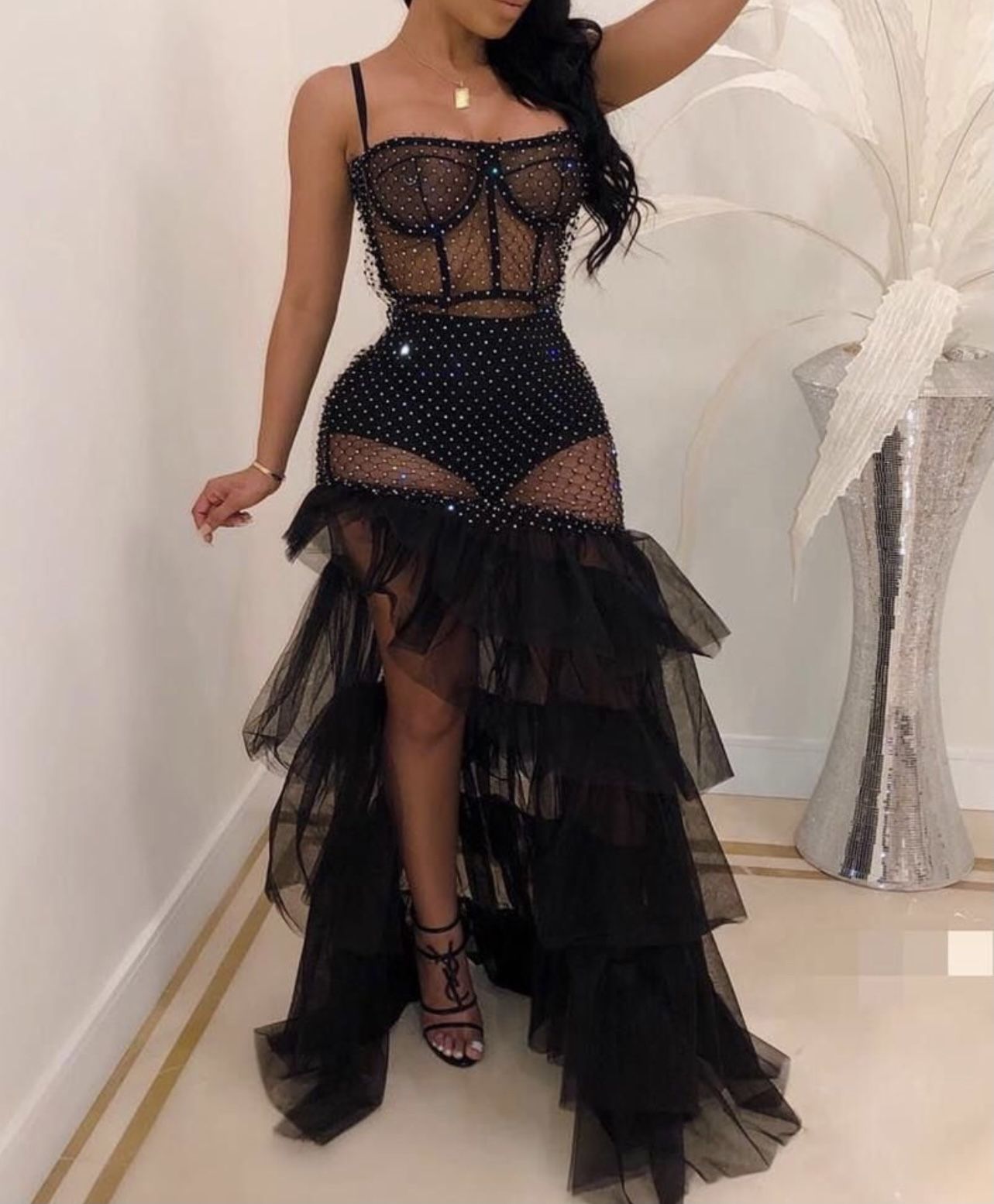 Elegant Tulle Evening Dress 