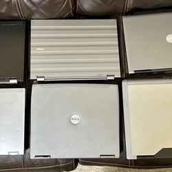 LAPTOPS LOT OF NINE(9). SIX(6 ) WORKING THREE(3) FOR PARTS