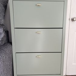 Oakham 3-Tier Shoe Cabinet, Desert Sage