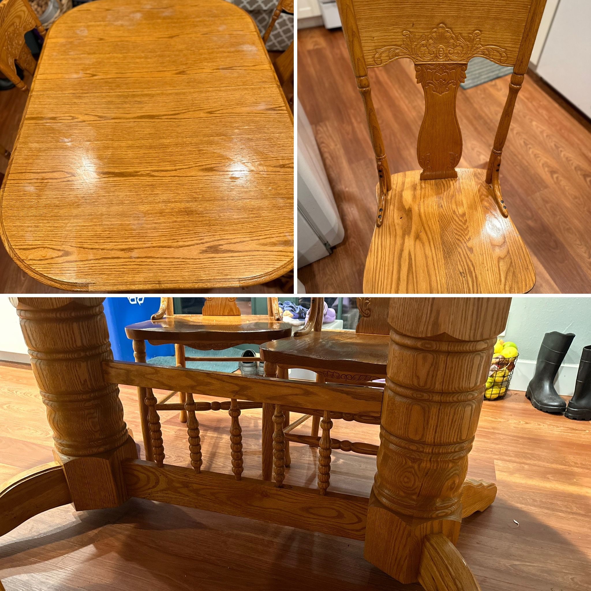 Table With 9 Chairs & 2 Inserts