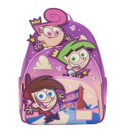 NICKELODEON The Fairly OddParents Exclusive Triple Pocket Glow Mini Backpack