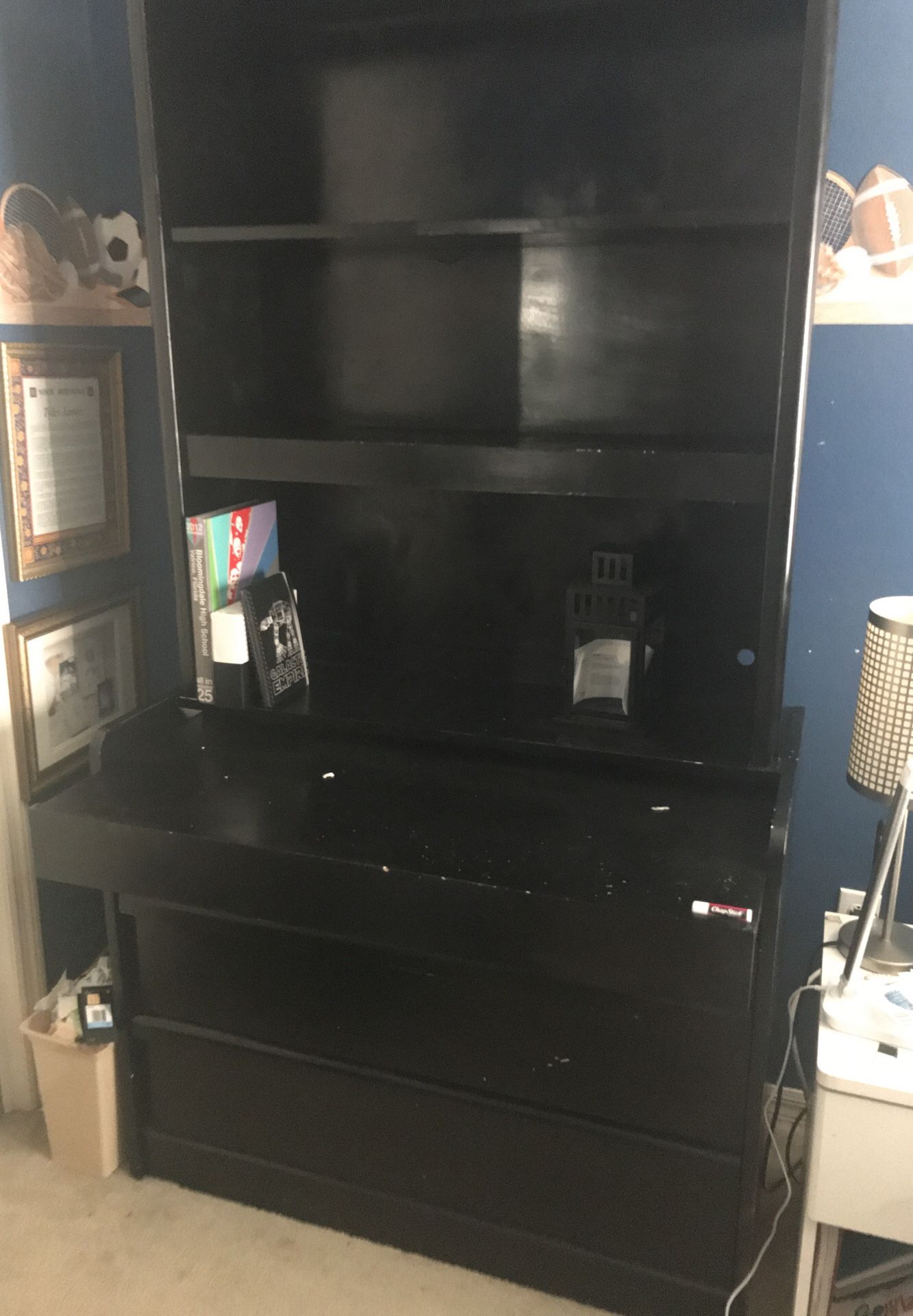Child craft dresser with hutch and desk
