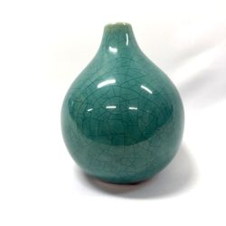 Turquoise Ceramic Bud Vase