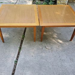 Vintage 1950s-1960s Mid Century Modern Wood Tables x2