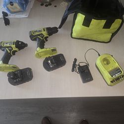 Ryobi 2 piece drill set w/charger(Drill and Impact)