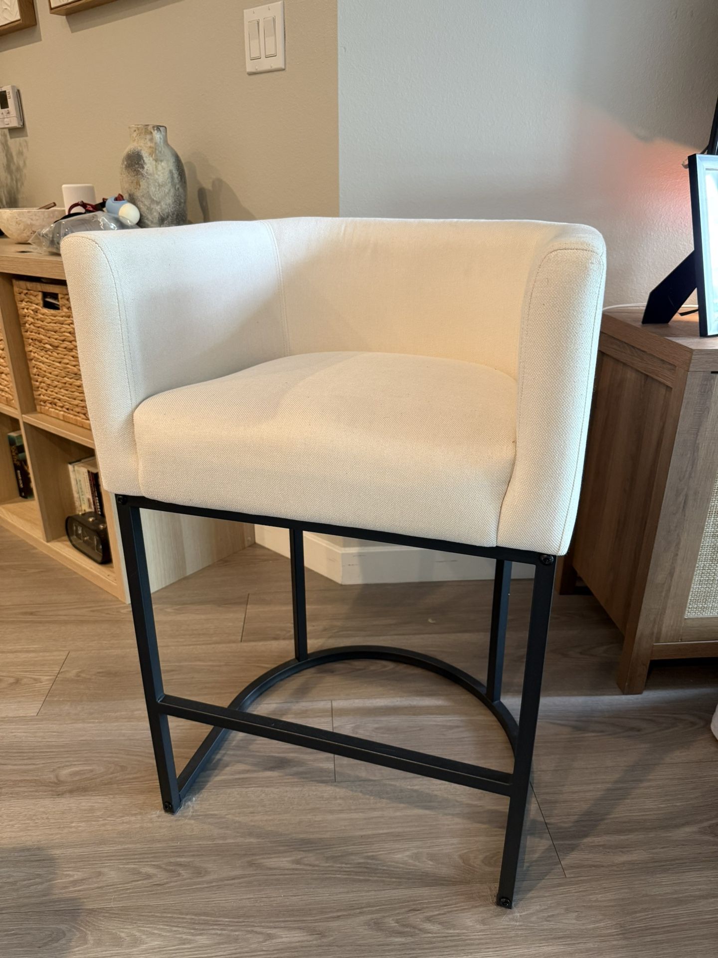 27” Linen Barstool SET OF 2