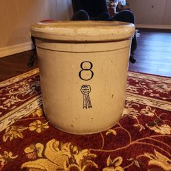 Antique Ceramic Buckeye Pottery Crock