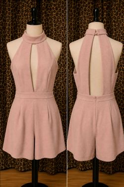 Sexy size medium Forever 21 pale pink romper- zipper back