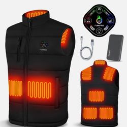 Heated Vest Lightweight Heated Jacket Windproof Waterproof for Women Men Black S XL XXL