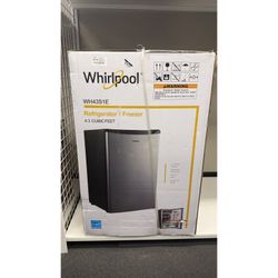 Whirlpool 4.3 cu ft Mini Refrigerator, Reversible Door