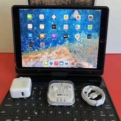 256GB Apple IPad Pro 10.5” (Retina Display/ latest iOS 15/ 2017 model) with keyboard & Accessories (Apple Pencil compatible)