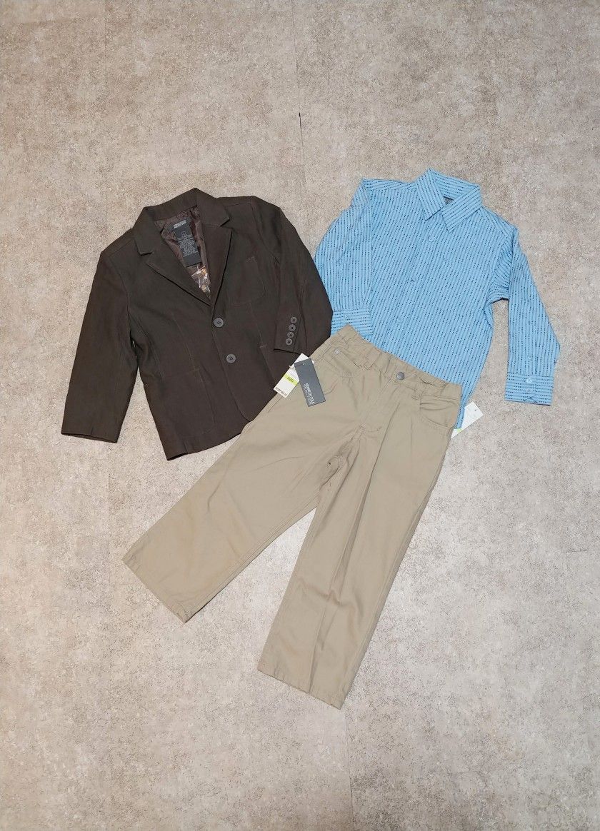 Size 4 - 3 piece Kenneth Cole sport coat/jacket/blazer young boys outfit