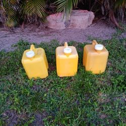 Three 2.5 Gallon Pool Chlorine Jugs  (Empty)