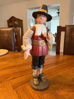 Vintage House of Hatten Pilgrim Man Folk Art by Artist Denise Calla