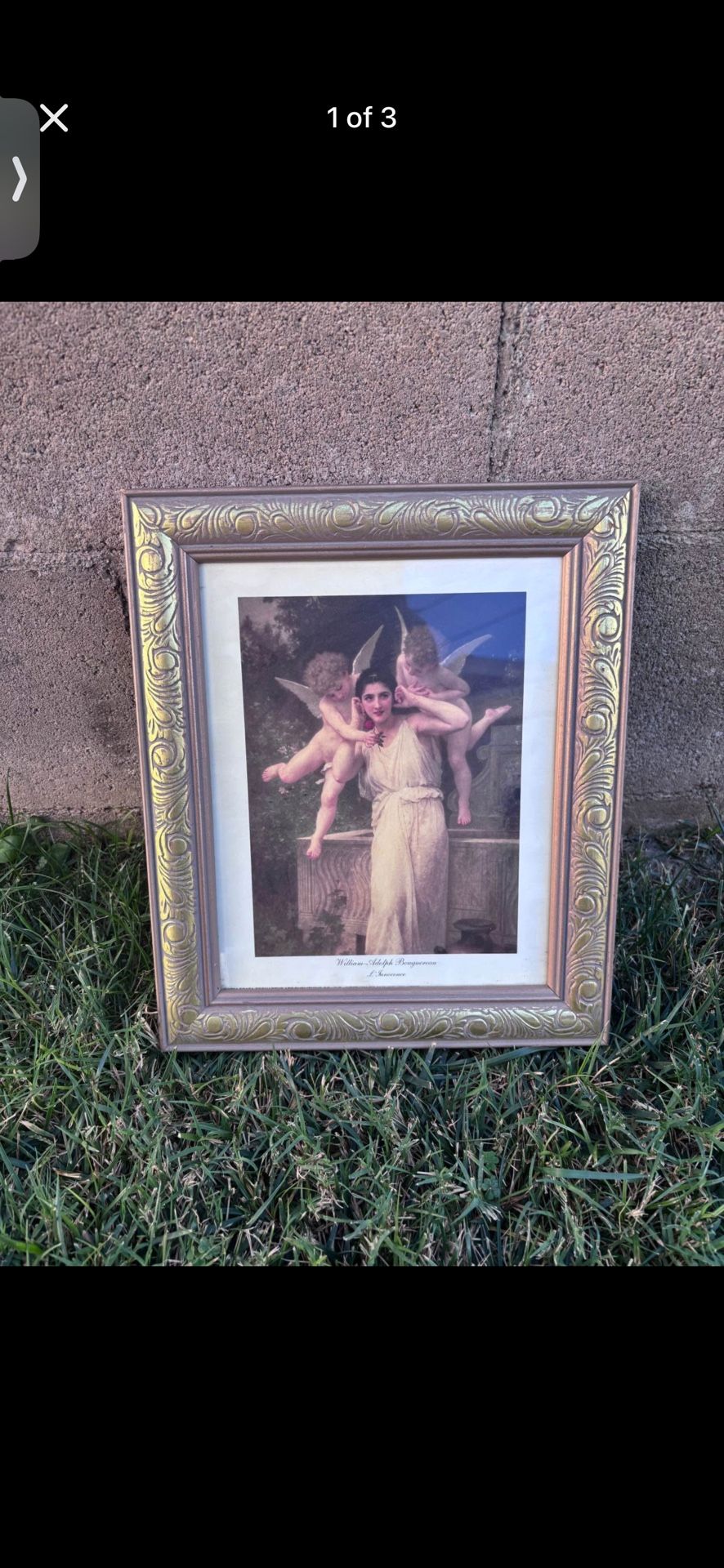 Beautiful Vintage Angel Picture Frame