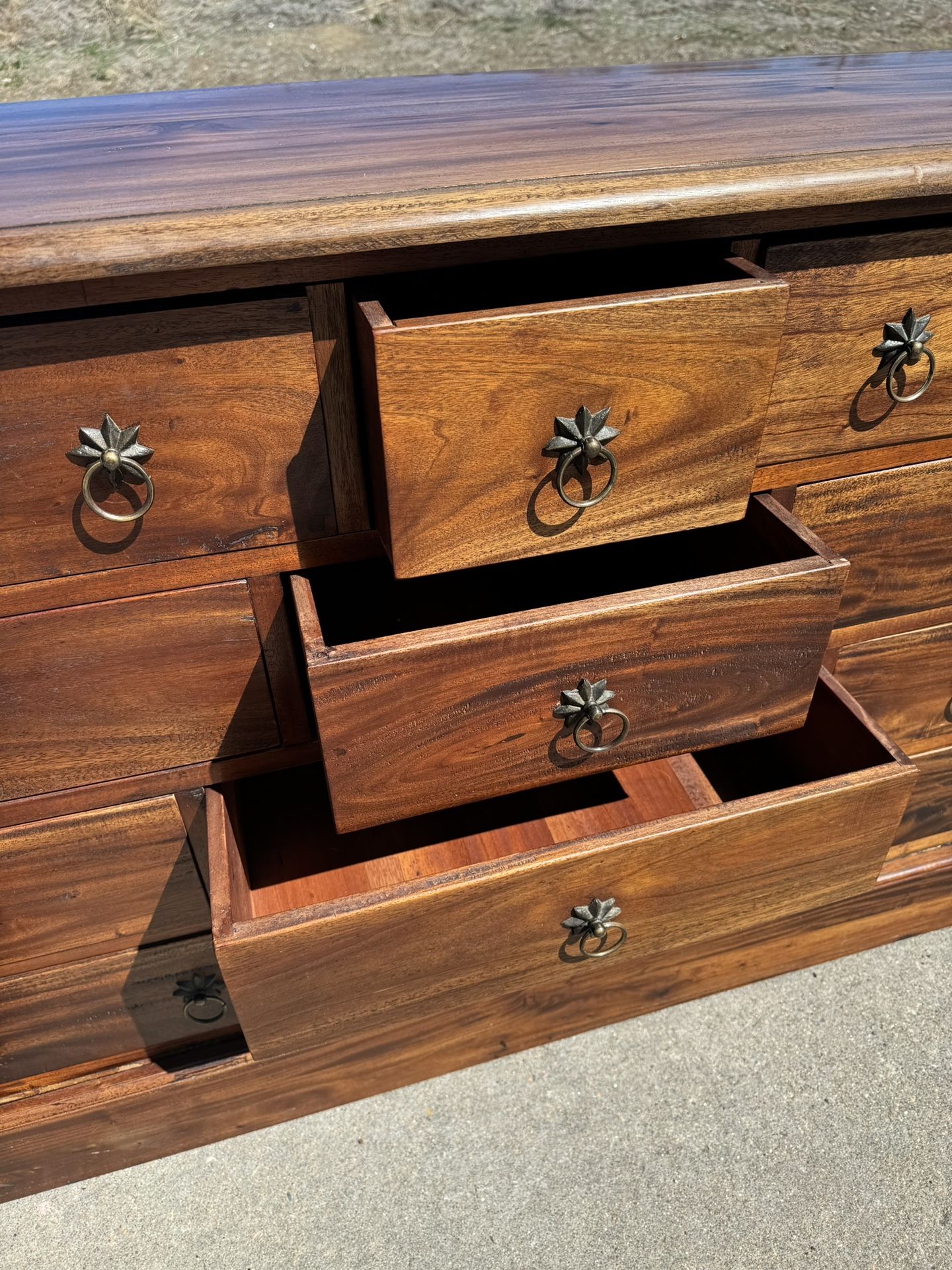 Stunning 13 Drawer Wood Dresser 