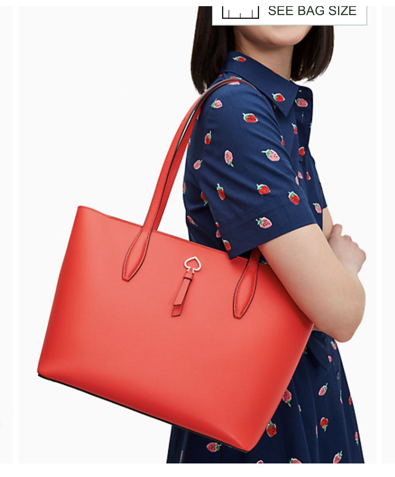NWT Kate Spade Adele Medium tote & everyday spade enamel studs in color  Geranium for Sale in Houston, TX - OfferUp