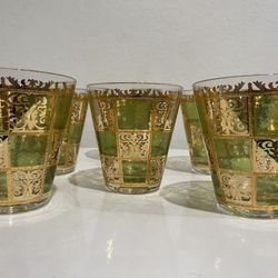 MCM  Culver Prado 22k Gold Glassware