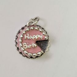 James Avery silver Enamel Birthday Cake Charm