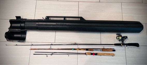 Fishing Rod & Reel Bundle + Bazuka Rod Case | Ugly Stik, Daiwa, Zebco, Quantum