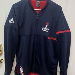 NEW - Adidas Washington Wizards Official Team Warm-Up Full Zip Jacket - L