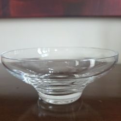 Clear glass fruit or dessert bowl with a stepped base, likely by Rosenthal.
