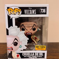 Funko POP! Disney Villains: Cruella De Vil (Diamond) #736 - Hot Topic Exclusive