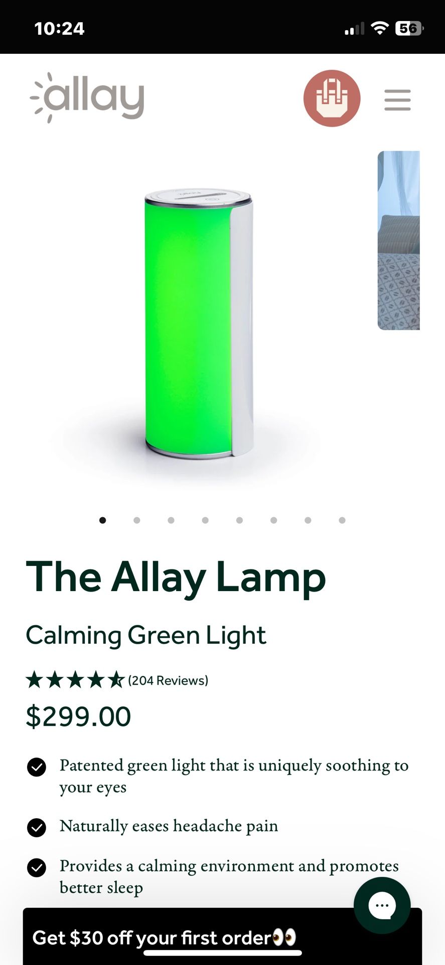 Allay Lamp Calming Green Light