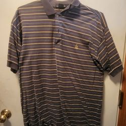 Nautica Blue and Yellow Polo Shirt